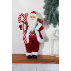 MagicHome Karácsonyi Dekoráció, Mikulás, ajándékkal, piros, 45 cm