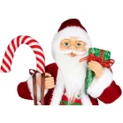 MagicHome Karácsonyi Dekoráció, Mikulás, ajándékkal, piros, 60 cm
