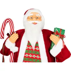   MagicHome Karácsonyi Dekoráció, Mikulás, ajándékkal, piros, 120 cm