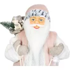 MagicHome Karácsonyi Dekoráció, Mikulás, ajándékkal, fehér, 60 cm