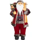 MagicHome Karácsonyi Dekoráció, Mikulás, ajándékkal, piros, 60 cm