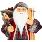 MagicHome Karácsonyi Dekoráció, Mikulás, ajándékkal, piros, 60 cm