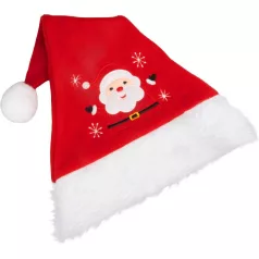 MagicHome Karácsonyi mikulás sapka, piros, 32 x 45 cm