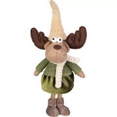   MagicHome Karácsonyi Dekoráció, Lány Rénszarvas, 22 x 14 x 53 cm