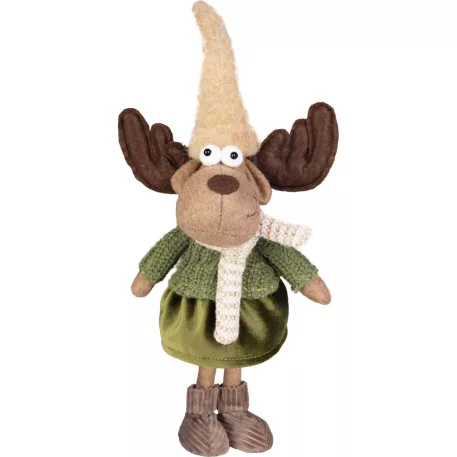 MagicHome Karácsonyi Dekoráció, Lány Rénszarvas, 22 x 14 x 53 cm