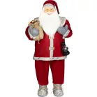 MagicHome Karácsonyi Dekoráció, Mikulás, piros, 120 cm