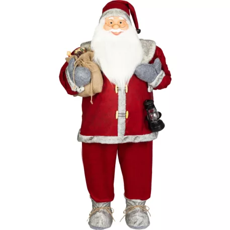 MagicHome Karácsonyi Dekoráció, Mikulás, piros, 120 cm