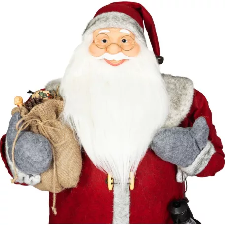 MagicHome Karácsonyi Dekoráció, Mikulás, piros, 120 cm