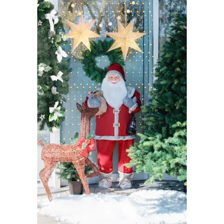 MagicHome Karácsonyi Dekoráció, Mikulás, piros, 120 cm