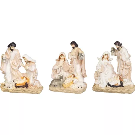 Betlehemi dekoráció - Jézus születése, 14x9x18 cm, minták keveréke