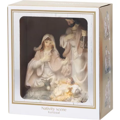 Betlehemi dekoráció - Jézus születése, 14x9x18 cm, minták keveréke
