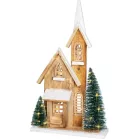 Dekoráció Templom, 15xLED, 24x9x42 cm, időzítő, 2xAA