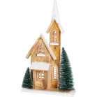 Dekoráció Templom, 15xLED, 24x9x42 cm, időzítő, 2xAA