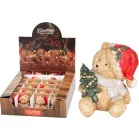 Dekoráció Medve sapkával, 7x6x7 cm