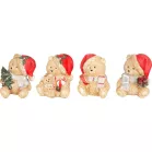 Dekoráció Medve sapkával, 7x6x7 cm