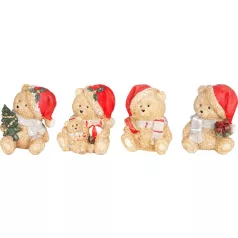 Dekoráció Medve sapkával, 7x6x7 cm