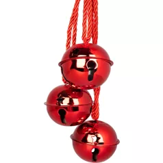 Csengő dekoráció, piros, 14x14x46 cm