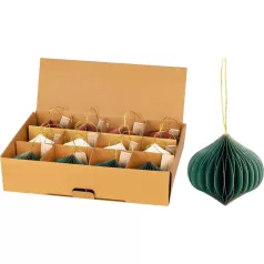 Karácsonyfadísz, gömb, 8 cm, színkeverék