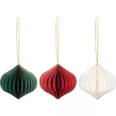 Karácsonyfadísz, gömb, 8 cm, színkeverék