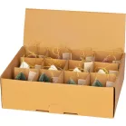 Karácsonyfadísz, fa, 8 cm, színkeverék