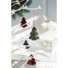 Karácsonyfadísz, fa, 8 cm, színkeverék