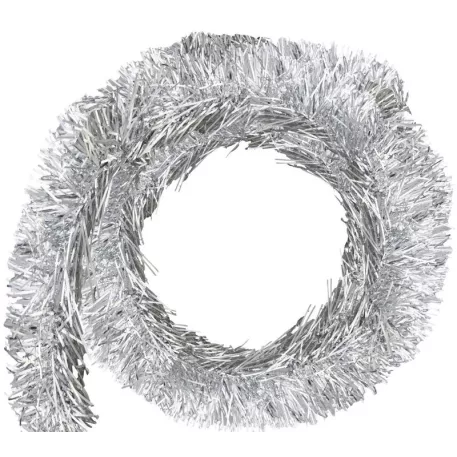 Girland, 9cm x 10m, ezüst