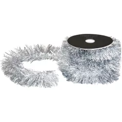 Girland, 9cm x 10m, ezüst