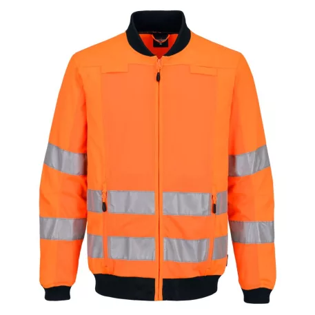 Portwest Hi-Vis szellőző dzseki (narancs/tengerészkék XL)