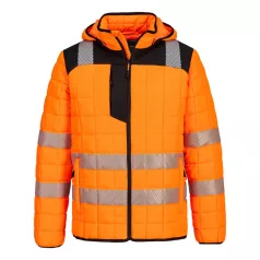 Portwest PW3 Hi-Vis Square baffle kabát (narancs/fekete XL)