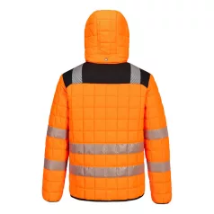 Portwest PW3 Hi-Vis Square baffle kabát (narancs/fekete XL)