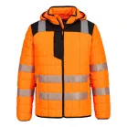 Portwest PW3 Hi-Vis Square baffle kabát (narancs/fekete XXL)