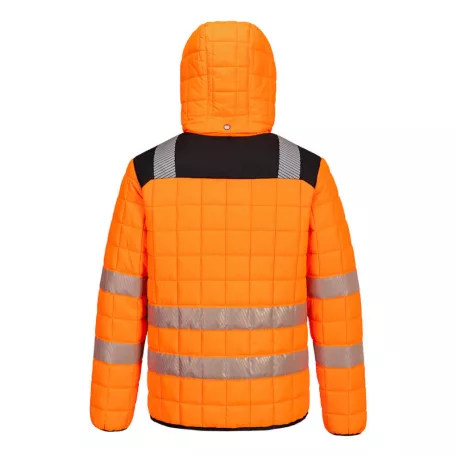 Portwest PW3 Hi-Vis Square baffle kabát (narancs/fekete 3XL)