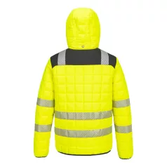 Portwest PW3 Hi-Vis Square baffle kabát (sárga/fekete XL)