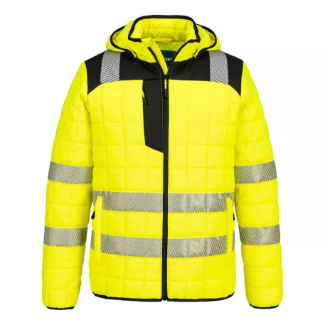 Portwest PW3 Hi-Vis Square baffle kabát (sárga/fekete XXL)