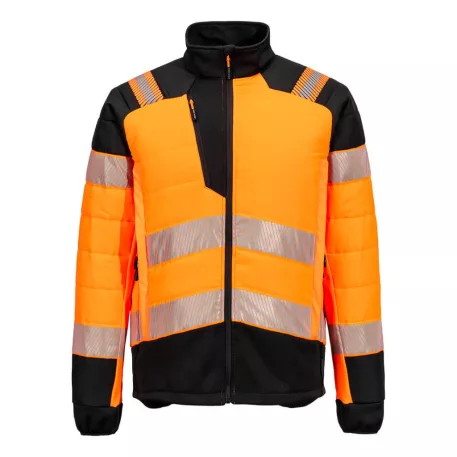 Portwest PW3 Hi-Vis Hybrid Baffle kabát (narancs/fekete S)