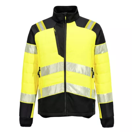 Portwest PW3 Hi-Vis Hybrid Baffle kabát (sárga/fekete S)