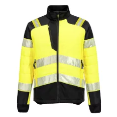Portwest PW3 Hi-Vis Hybrid Baffle kabát (sárga/fekete XL)