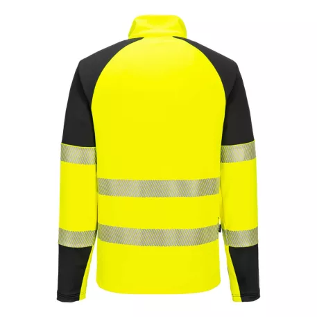 Portwest PW3 Hi-Vis 1/4 cipzáras pulóver (sárga/fekete 4XL)
