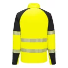Portwest PW3 Hi-Vis 1/4 cipzáras pulóver (sárga/fekete XL)
