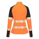 Portwest PW3 Hi-Vis női 1/4 cipzáras pulóver (narancs/fekete XXL)