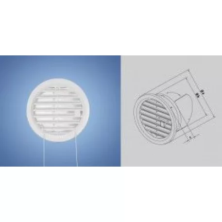 Szellőzőkarika Vm 110 mm Zárható Fehér