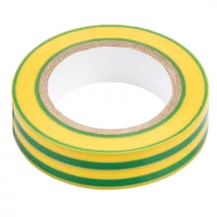 Szigetelőszalag 20 m Zöld-Sárga/10 db